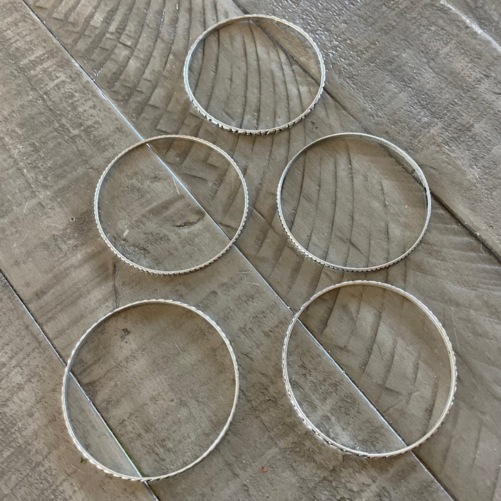 Bracelets / Bangle Bracelets Silver Color 5 Total - image 5
